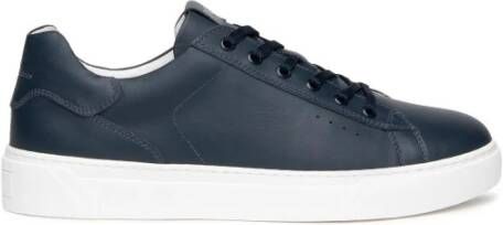 Nerogiardini Blauwe leren sneakers met uitneembare zool