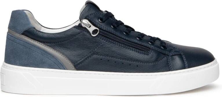 Nerogiardini Blauwe Nappa Sneakers