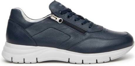 Nerogiardini Blauwe Zip Sneakers Blue Heren