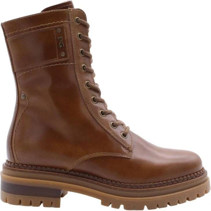 Nerogiardini Camel Suède Dameslaars met Elastische Zijkanten Brown Dames - Foto 3