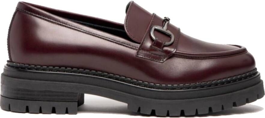 Nerogiardini Bordeaux Leren Schoenen Red Dames