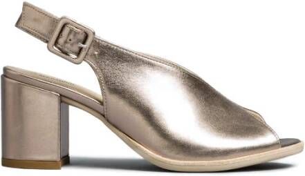 Nerogiardini Bronzen Leren Sandalen met Gespsluiting