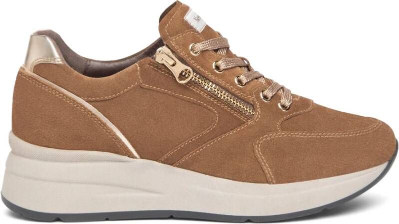 Nerogiardini Bruine Italiaanse Sneakers met DryGo! Technologie Bruin Dames - Foto 9