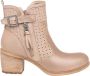 Nerogiardini Bruine Leren Biker Boots Pink Dames - Thumbnail 1