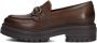 Nerogiardini Leren Mocassins met Metalen Klem Brown Dames - Thumbnail 2