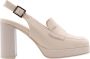 Nerogiardini Buble Slingback Schoenen Beige Dames - Thumbnail 8