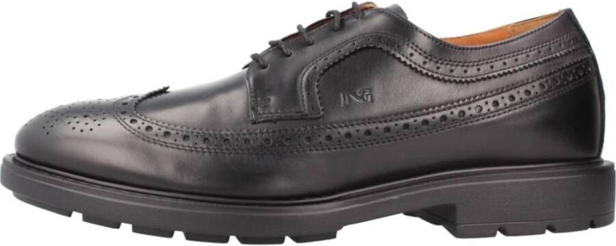 Nerogiardini Heren leren veterschoenen Black Heren