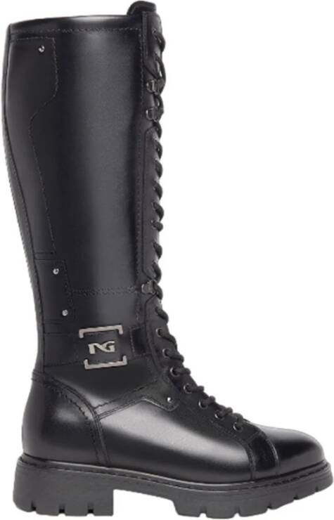 Nerogiardini Dames Casual Zwarte Leren Laars Black Dames