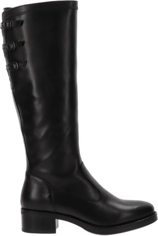 Nerogiardini Elegante Leren Dameslaarzen Black Dames