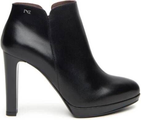Nerogiardini Elegante leren enkellaarzen met plateau
