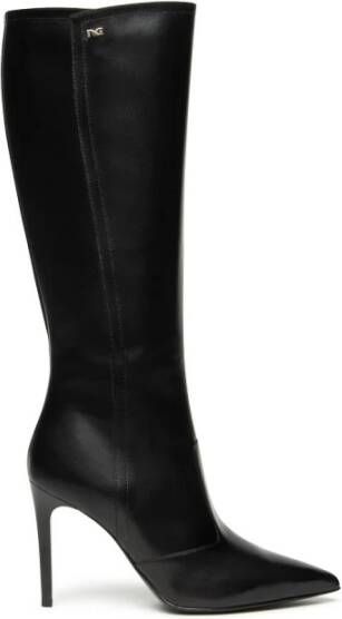 Nerogiardini Elegante leren laarzen met stilettohak