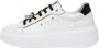 Nerogiardini Elegante Veterschoen Sneaker met Gouden Accenten White Dames - Thumbnail 1