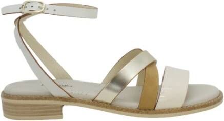Nerogiardini Stijlvolle platte sandalen voor vrouwen Beige Dames