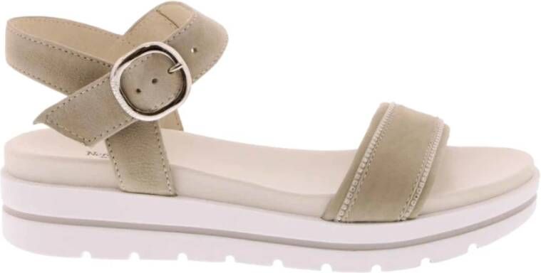 Nerogiardini Flat Sandals Beige Dames