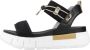 Nerogiardini Casual Zwarte Leren Dames Sandalen Black Dames - Thumbnail 2