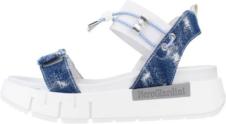Nerogiardini Flat Sandals Blue Dames