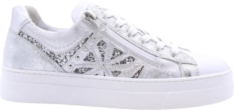 Nero Giardini 409930 Lage sneakers Leren Sneaker Dames Zilver - Foto 2