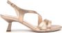 Nerogiardini Gouden gelamineerde sandalen met uitlopende hak - Thumbnail 6