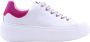 Nerogiardini Witte Leren Sneakers met Fuchsia Inzet White Dames - Thumbnail 3