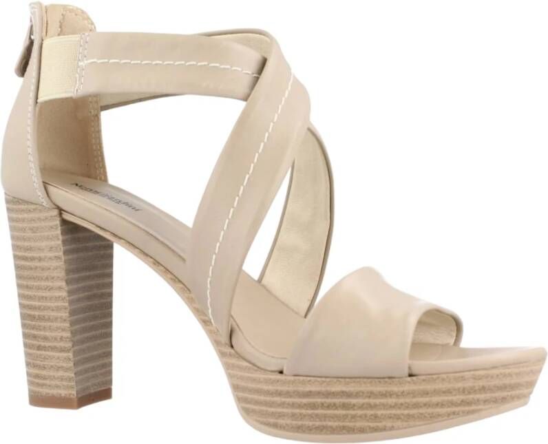 Nerogiardini Hoge hak sandalen voor vrouwen Beige Dames