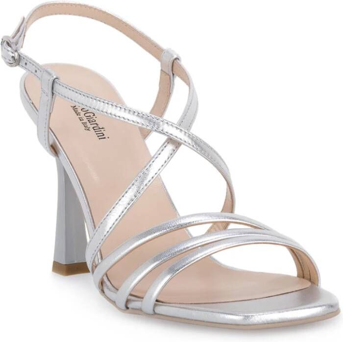 Nerogiardini Zilveren Hoge Hak Sandalen Gray Dames