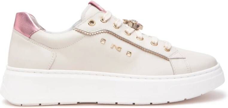 Nerogiardini Hoge zool beige sneakers