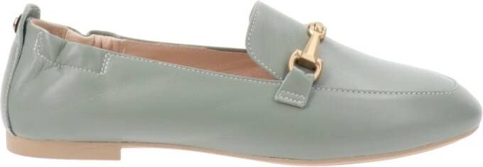 Nerogiardini Stijlvolle Platte Loafers Schoenen Green Dames