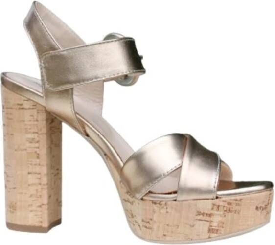 Nerogiardini Iridescent leren hoge hak sandalen