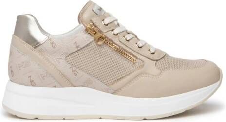 Nerogiardini Ivory Zip Sneakers Beige Dames