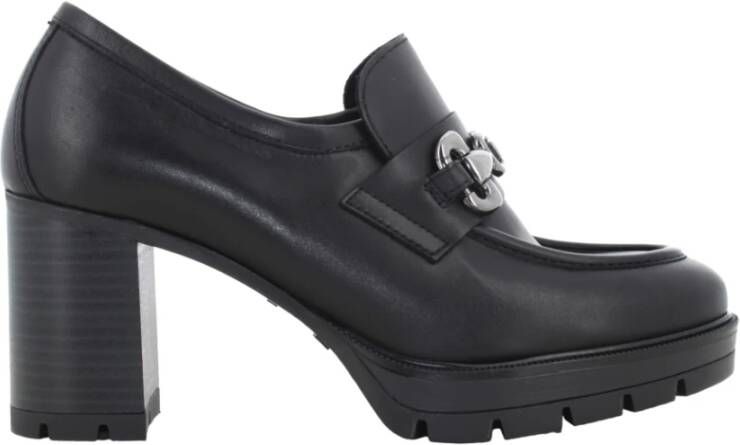 Nerogiardini Klassieke dames loafers met hak Black Dames