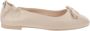 Nerogiardini Klassieke Leren Ballerina Schoenen Beige Dames - Thumbnail 1