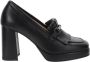 Nerogiardini Klieke zwarte leren schoenen met franjes Black Dames - Thumbnail 1