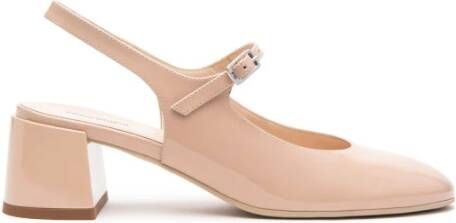 Nerogiardini Lakleren slingback sandalen in poederroze