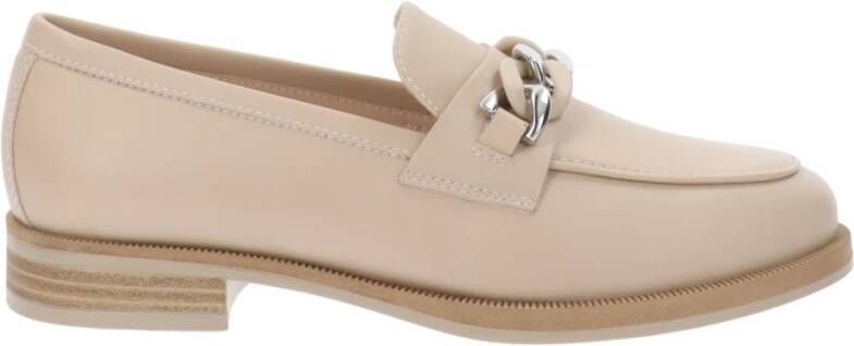 Nerogiardini Leren Dames Mocassins Beige Dames