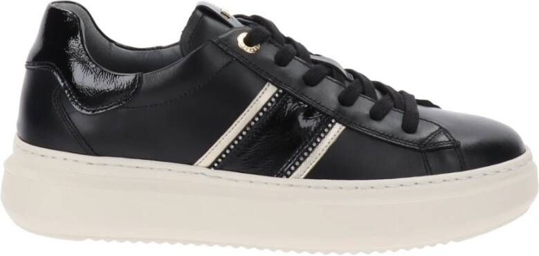 Nerogiardini Leren Dames Sneakers met Vetersluiting Black Dames