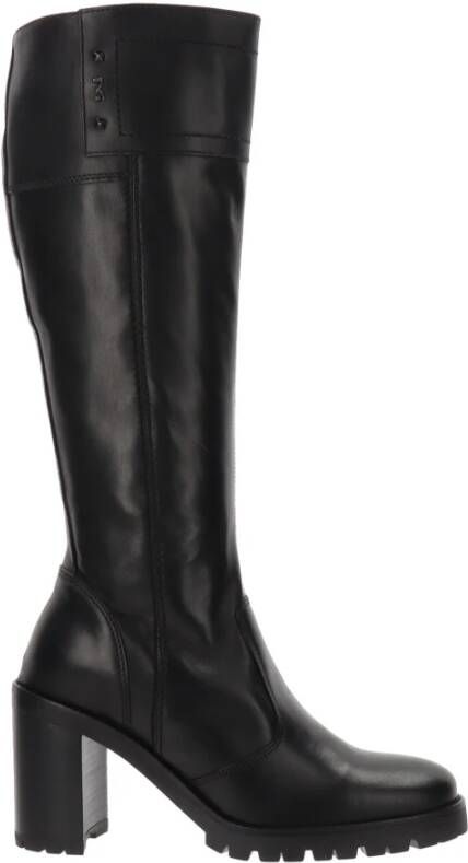 Nerogiardini Leren dameslaarzen met ritssluiting Black Dames