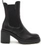 Nerogiardini Leren enkellaarsjes met elastische lussen Black Dames - Thumbnail 3