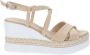 Nerogiardini Leren Gesp Sandalen Beige Dames - Thumbnail 1