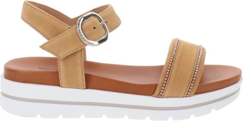 Nerogiardini Stijlvolle Sandalen met Strass Steentjes Brown Dames - Foto 6