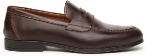 Nerogiardini Leren heren loafers donkerbruin