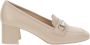 Nerogiardini Leren Hoge Hakken Slip-On Beige Dames - Thumbnail 1