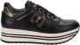 Nerogiardini Zwarte leren platform sneakers Black Dames - Thumbnail 6