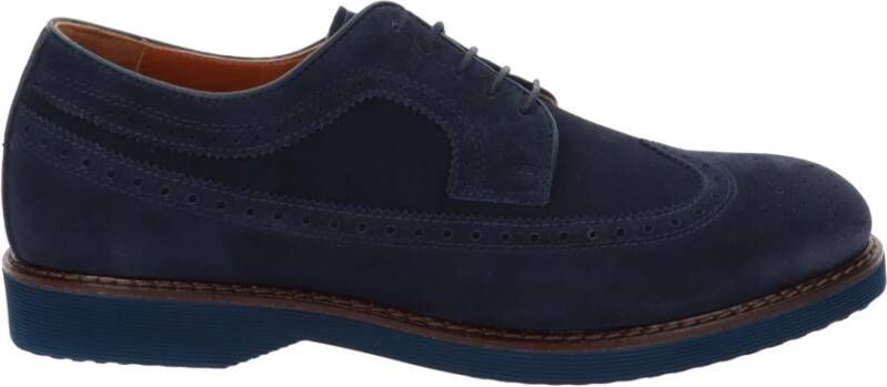 Nerogiardini Leren Veterschoenen Blue Heren