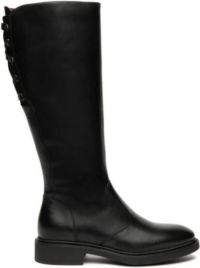 Nerogiardini Leren veterschoenen met blokhak - Foto 2