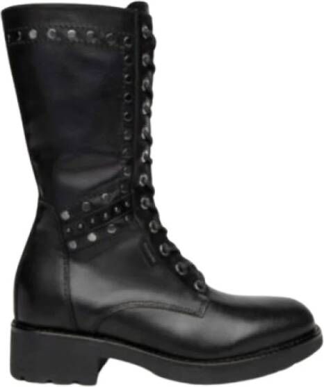 Nerogiardini Leren Veterschoenen tot Halverwege de Kuit Black Dames