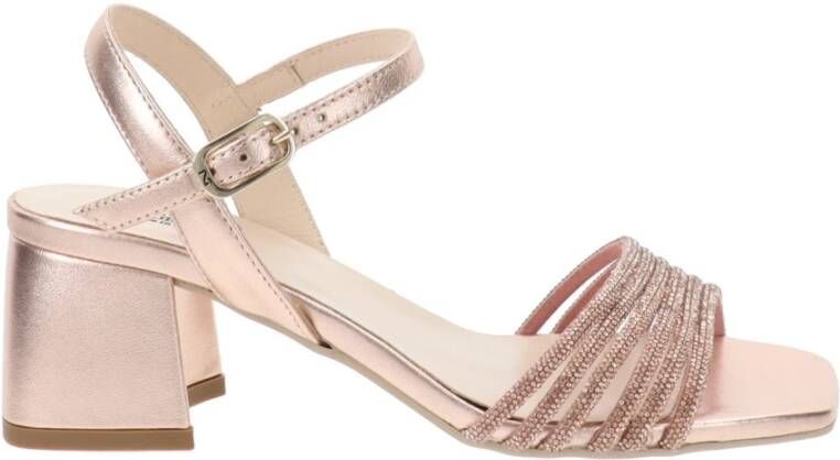 Nerogiardini Luxe Strass Sandalen voor speciale gelegenheden Beige Dames