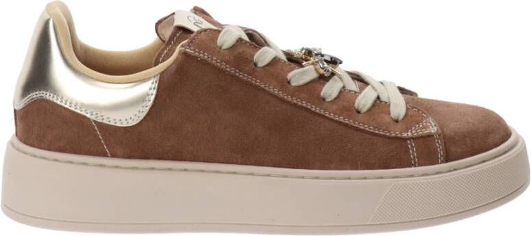 Nerogiardini Meisjes Leren Sneakers Stijlvol Comfortabel Beige Dames