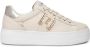 Nerogiardini Beige Lage Sneakers met Goudkleurige Accenten Beige Dames - Thumbnail 5