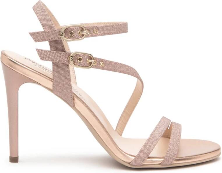 Nerogiardini Microglitter Sandalen in Huidskleur