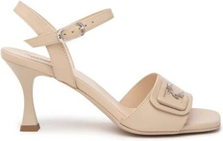 Nerogiardini Nappa Sandaal in Linnen Kleur Beige Dames
